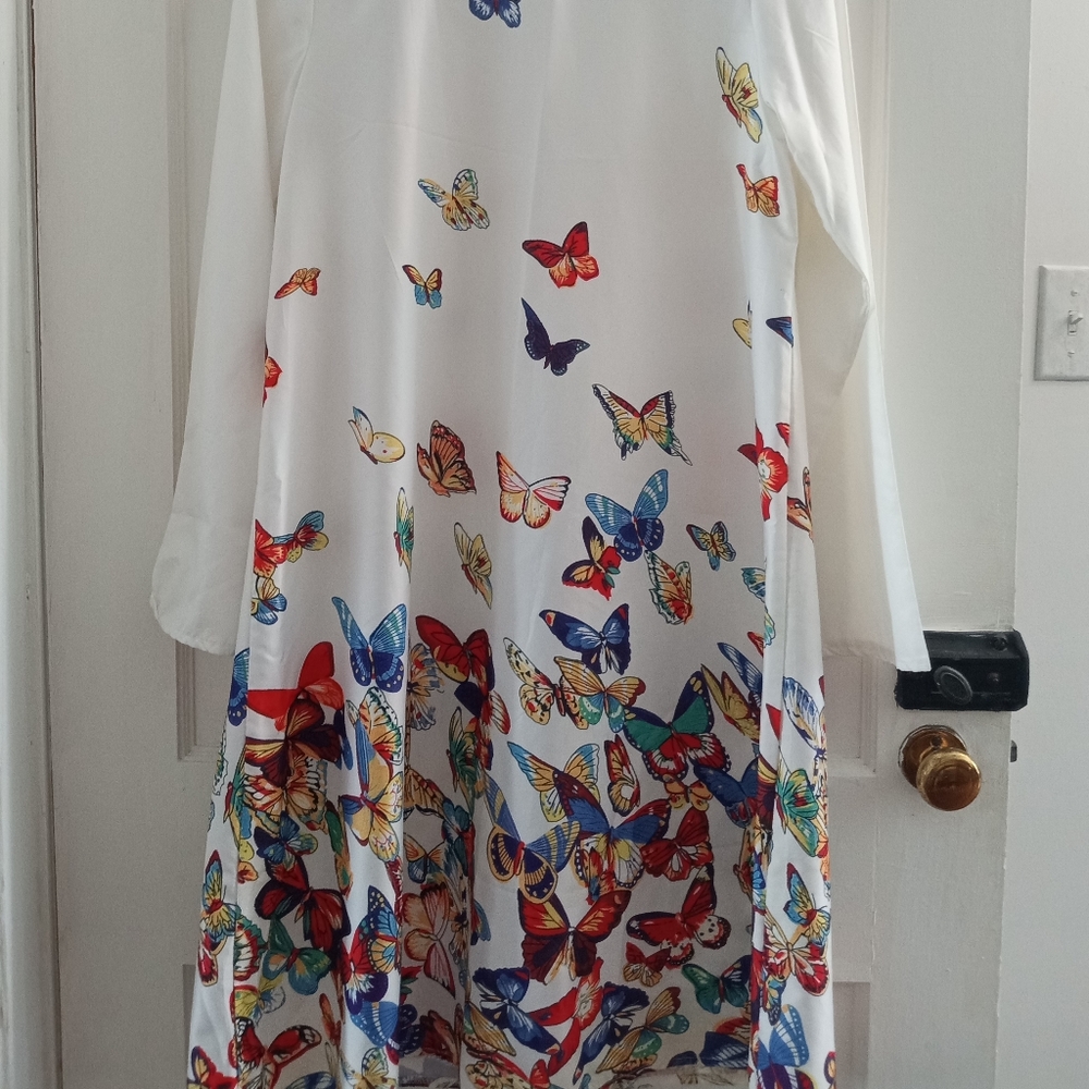 Women's Dress with Butterflies size large